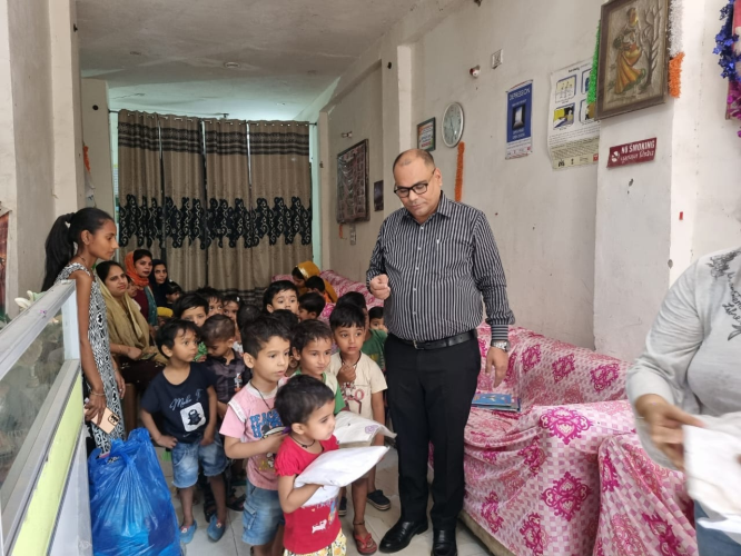 Cloths Distribution between the Children